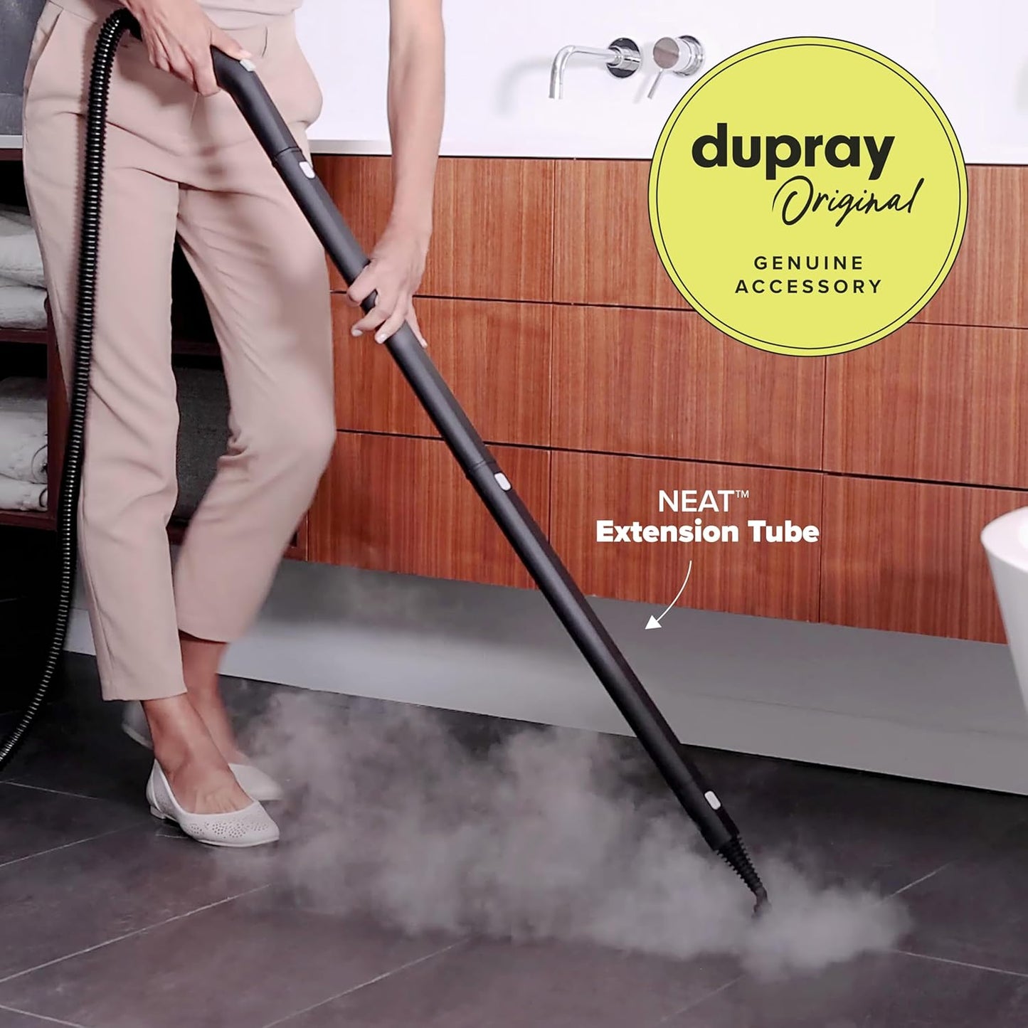 Dupray Neat Single Extension Tube for Steam Cleaner (Accessory Part) – Extended Reach for