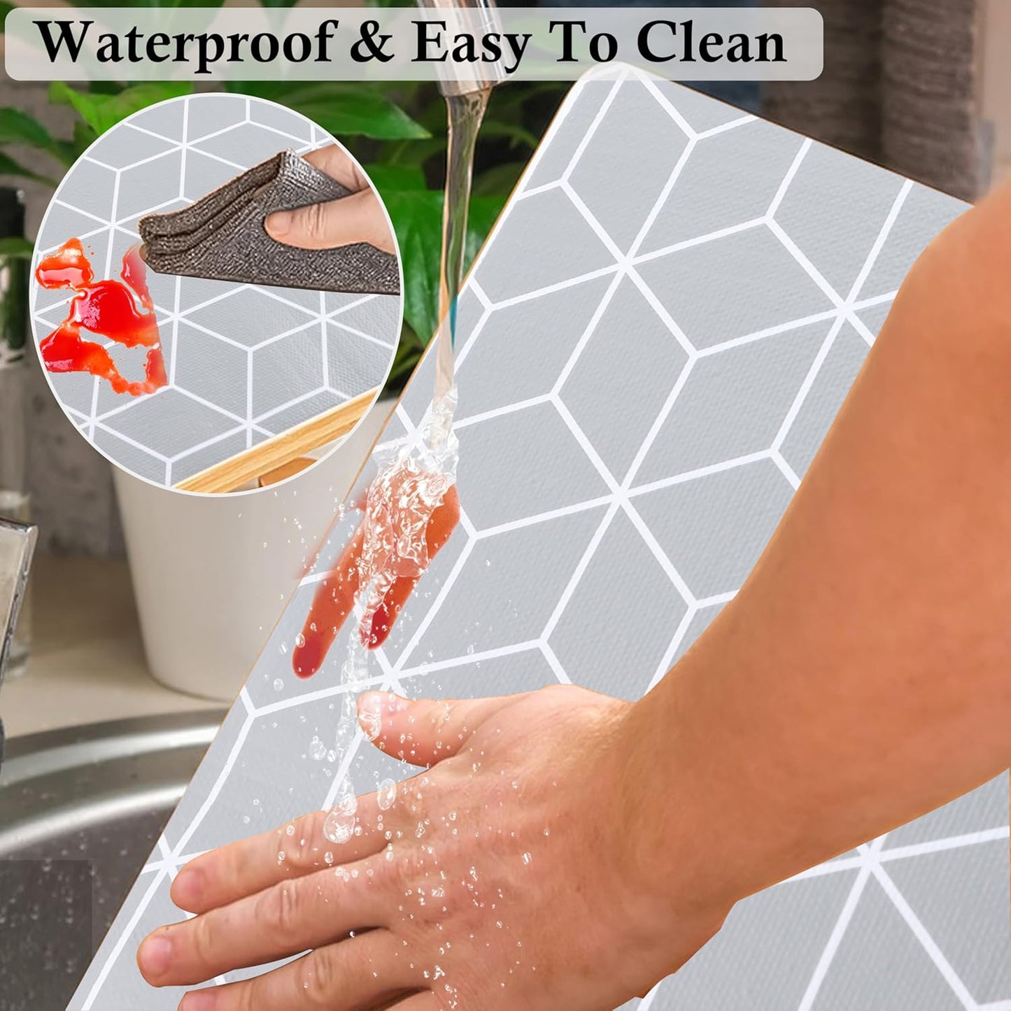 Shelf Liner for Kitchen Cabinets Non Adhesive 15 Inch Wide X 20 Ft Waterproof Cabinet Drawer Liners