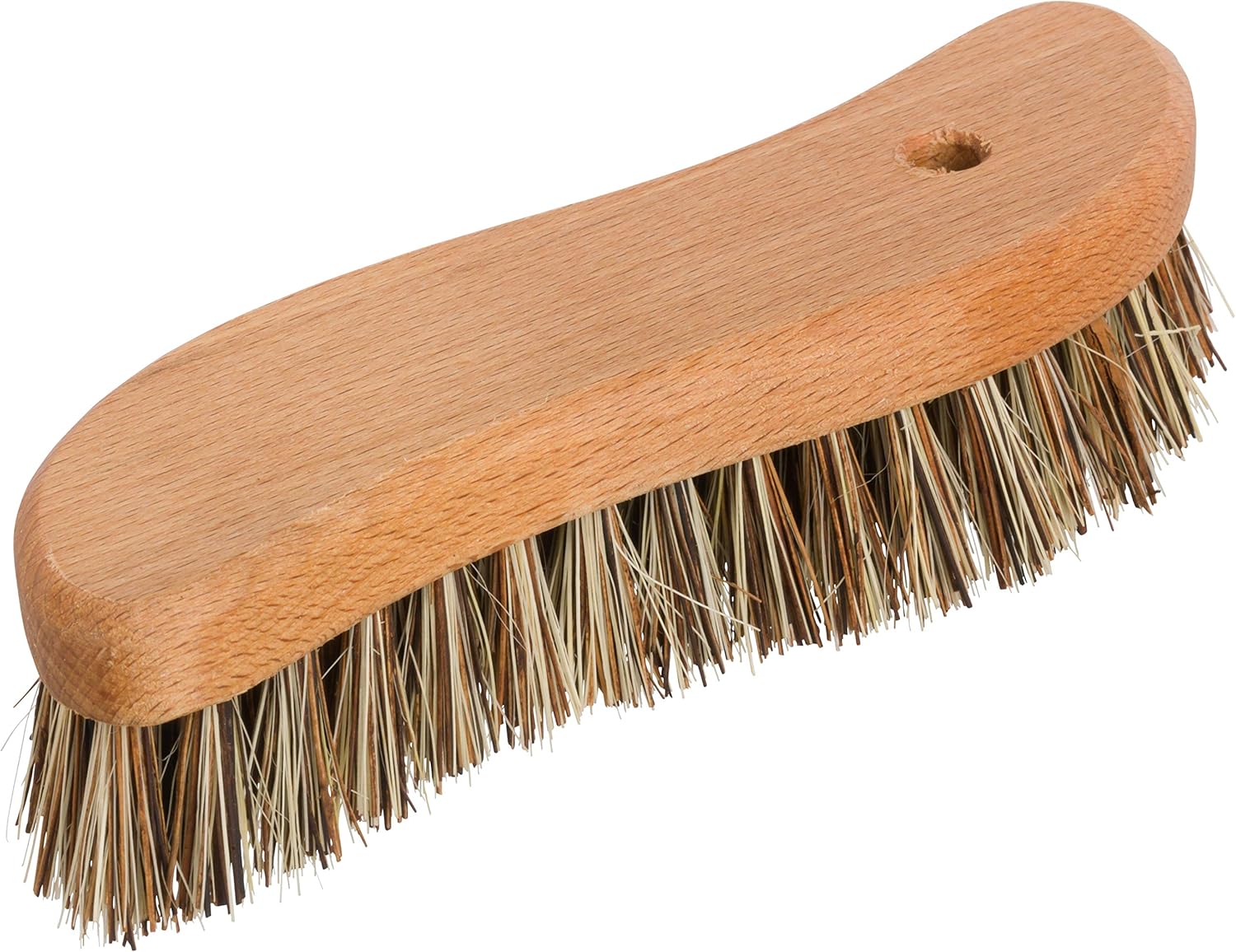 REDECKER S-Shaped Union Fiber Scrub Brush with Oiled Beechwood Handle, 8-1/4 inches, S-Shaped