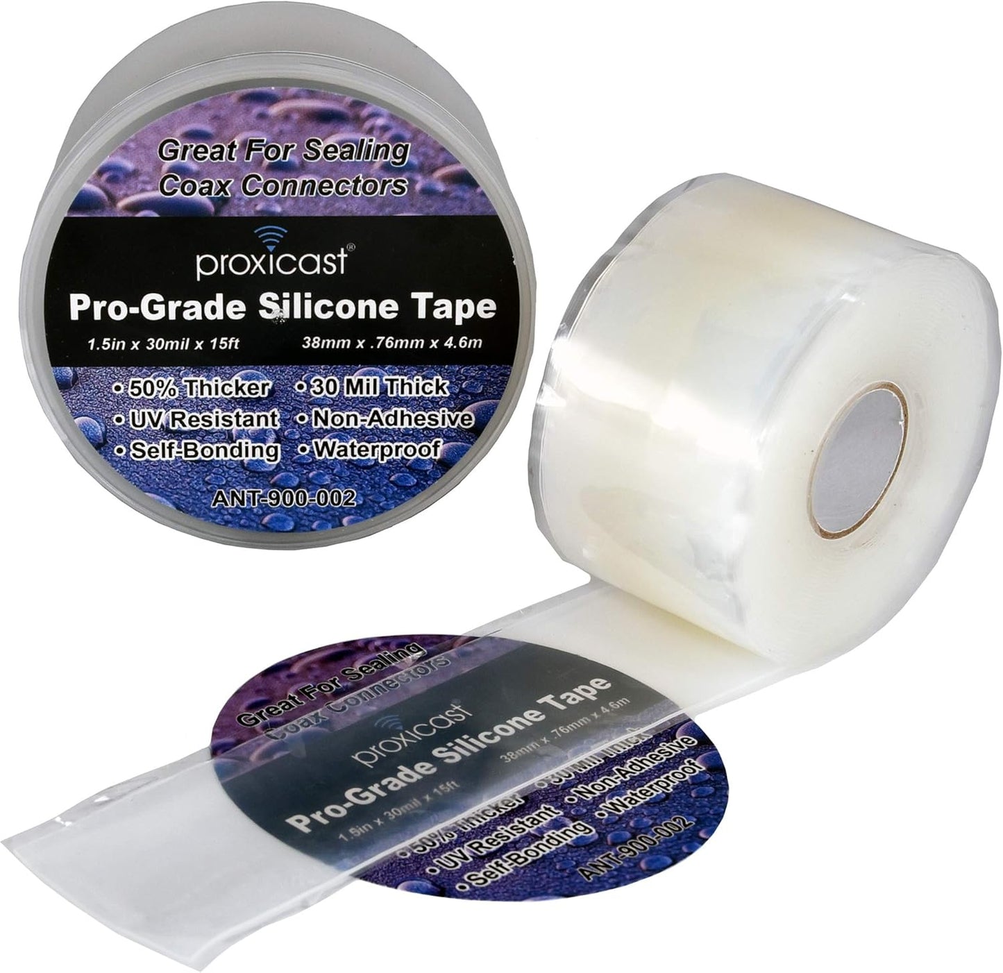 Proxicast Pro-Grade Extra Strong 30mil Weatherproof Self-Fusing Silicone Rubber Sealing Tape For