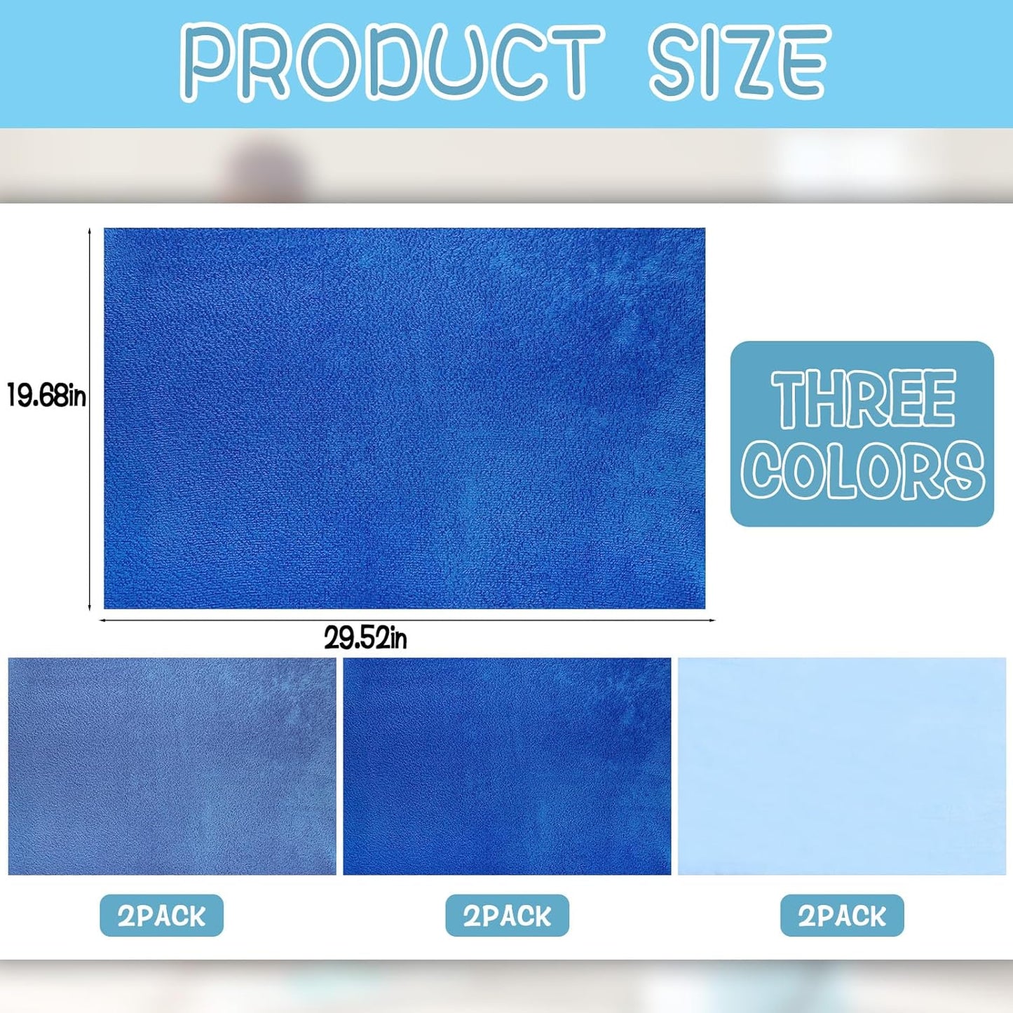 6 Pack Extra Large Microfiber Cleaning Cloths 20"x30", Lint-Free Reusable Towels for Home, Glass