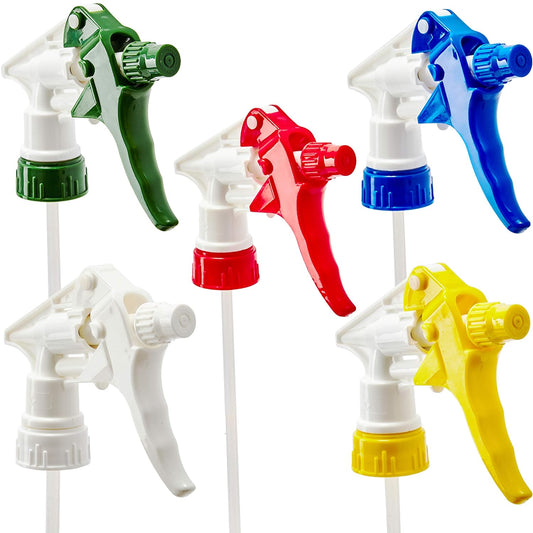 Leak-Free, Chemical Resistant Spray Head 5 Pk Industrial Spray Heads Only (No Bottles) for Auto/Car