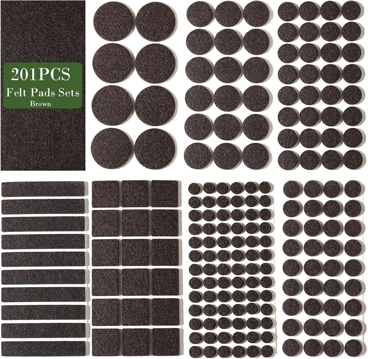 Fursafe&Q Felt Furniture Pads for Hardwood Floors -Self Adhesive Felt Chair Leg Pads，Furniture Feet