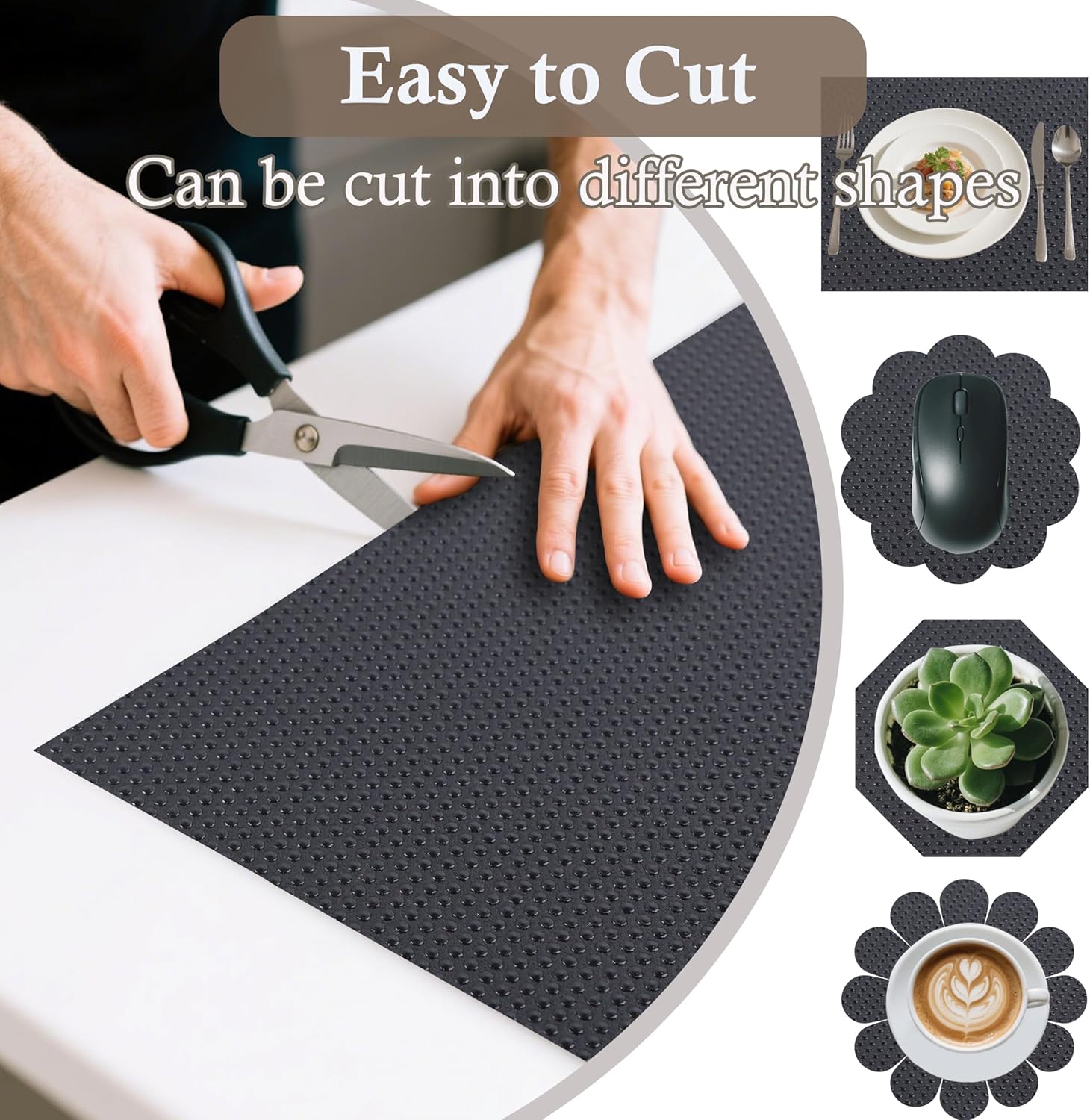 Cabinet Shelf Liners 15 Inch Wide X 20 Ft Kitchen Drawer Liner Non-Adhesive Pantry Cupboard Liner