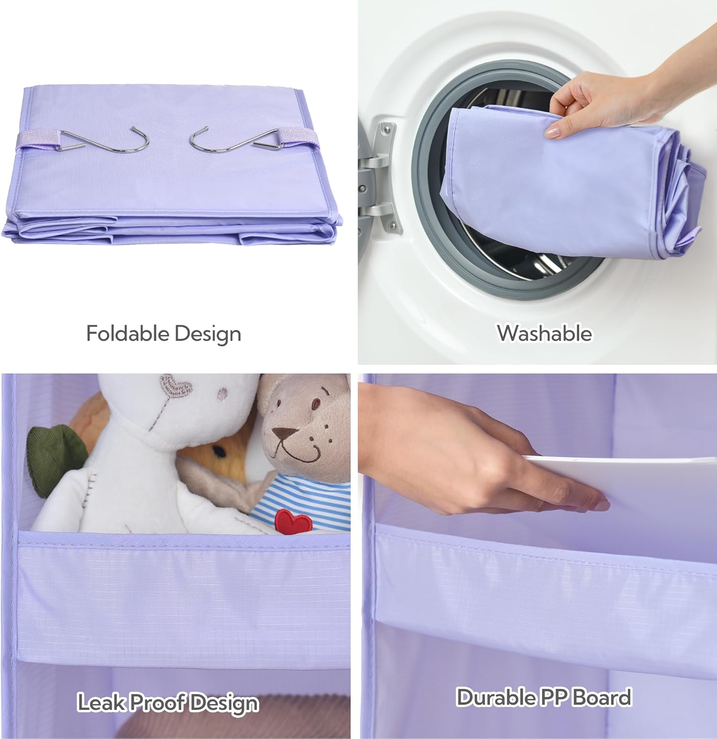 GRANNY SAYS 3 Shelf Hanging Closet Organizers and Storage, Collapsible Closet Storage Organizer