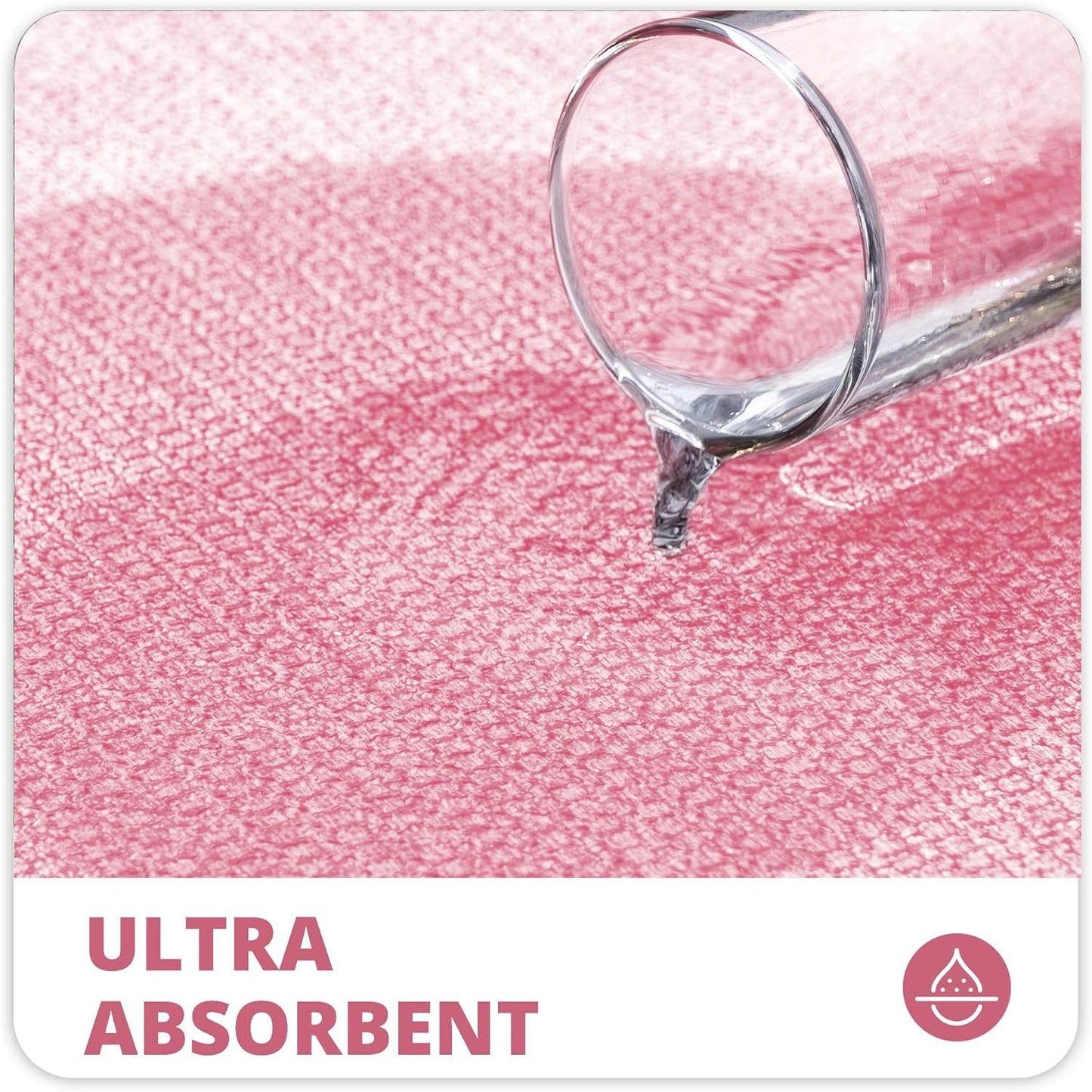 Toilet Rugs U Shaped Bathroom Rug,Machine Washable Non Slip Quick Dry Super Absorbent Ultra Thin