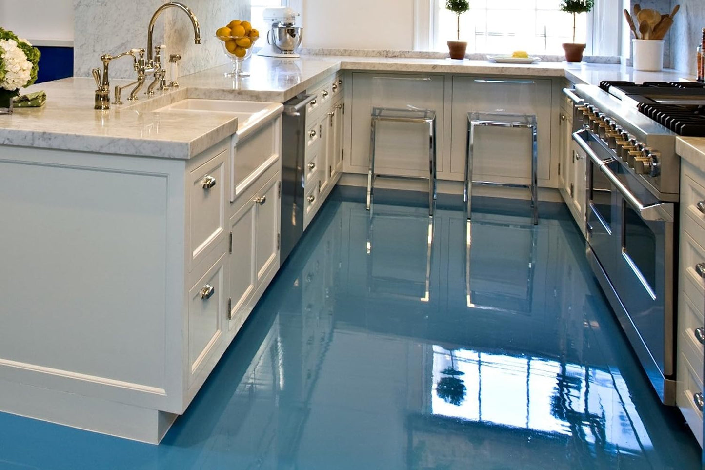 Coloredepoxies DB0001 Light Blue Epoxy Resin Coating Made with Beautiful and Vibrant Pigments, 100%