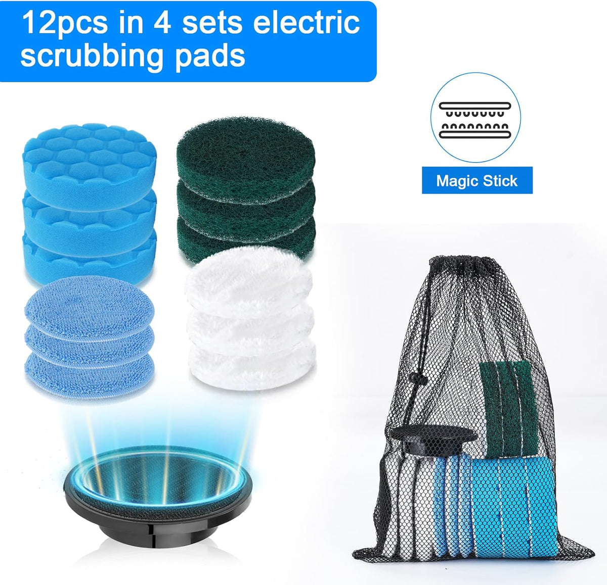 SwiftScrub Electric Spin Scrubber Brush Heads Set, 12 Pack – view 4