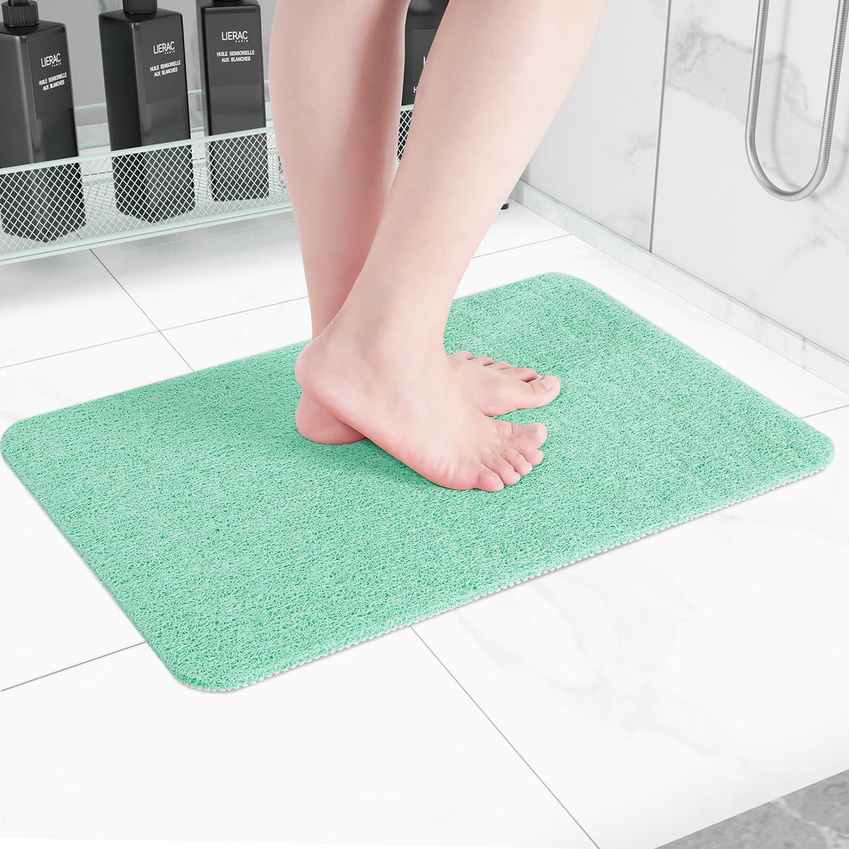 Non-Slip Bathtub Mat, Anti Slip Shower Mat, Fast Drying Bathtub Mats, Foot Scrubber Mat, Anti Slip