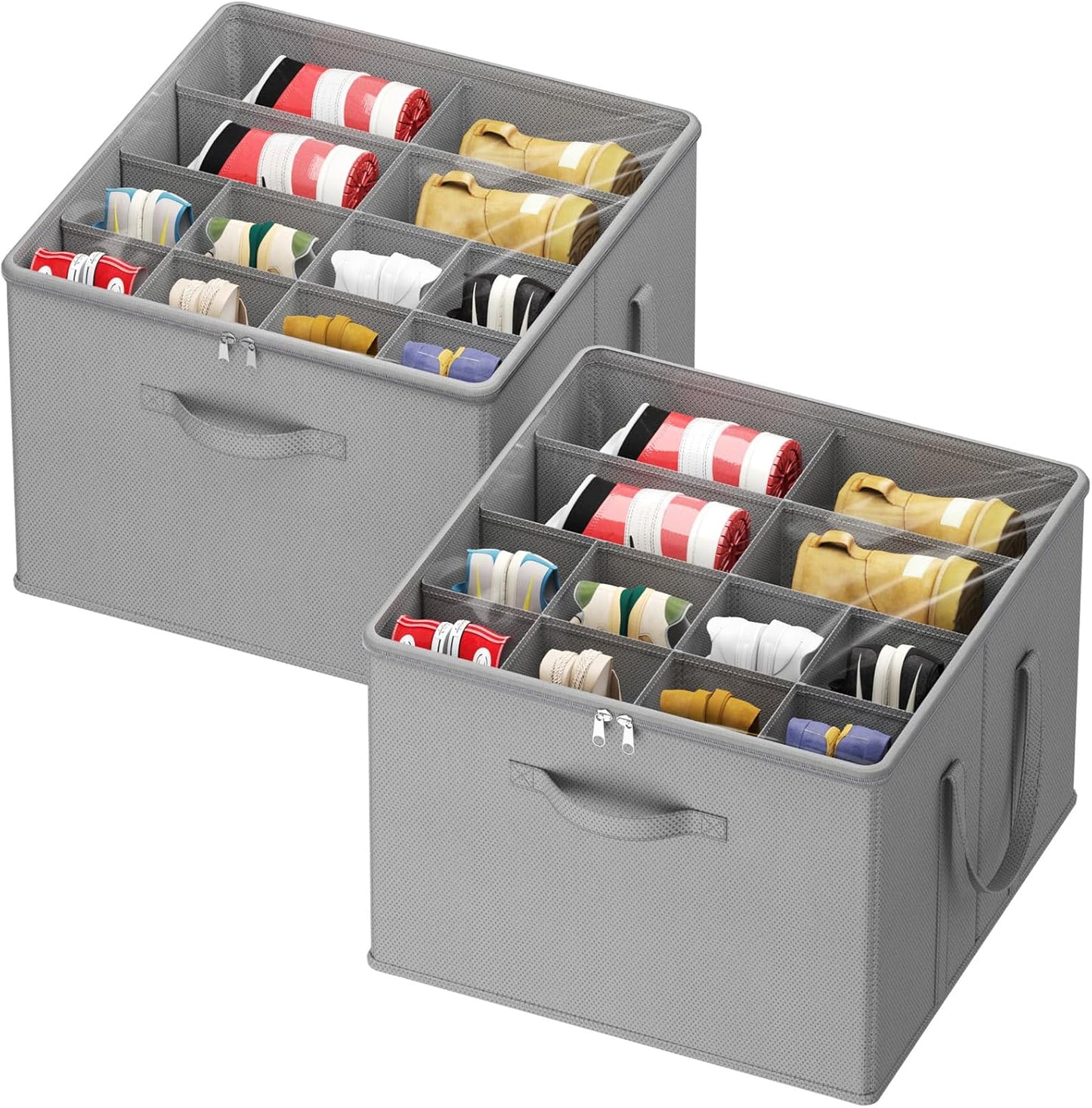 Lifewit Shoe Storage Organizer for Closet Fits 12-16 Pairs, Fabric Large Shoe Box Storage