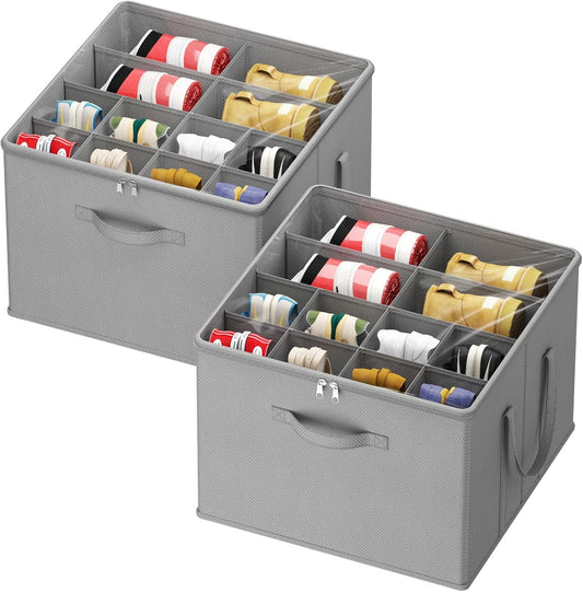 Lifewit Shoe Storage Organizer for Closet Fits 12-16 Pairs, Fabric Large Shoe Box Storage