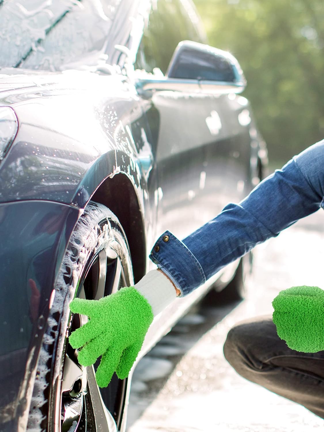 Bencailor 3 Pairs Microfiber Plant Dusting Gloves Leaf Cleaning Gloves for Indoor Plants, Blinds