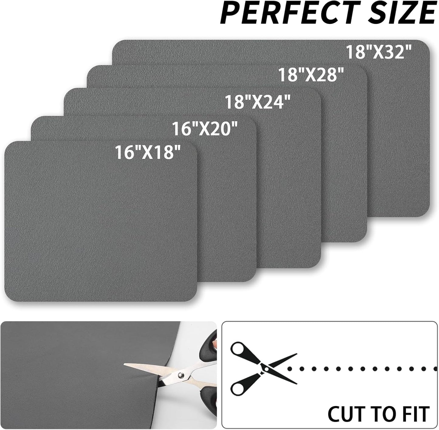 Dish Drying Mat for Kitchen Counter, Heat Resistant Drainer Mats with Non-slip Rubber Backed, Hide