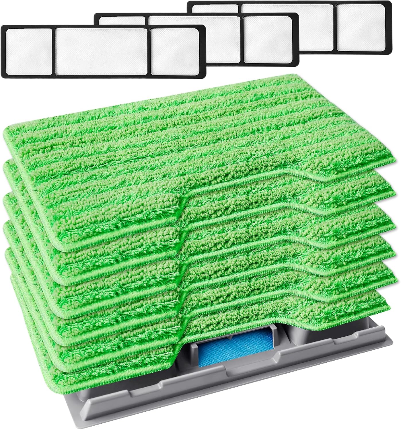 KEEPOW Reusable Mop Replacement Pads Compatible with Shark Vac Mop VM252 VM200 VC205 VM250 /QM250