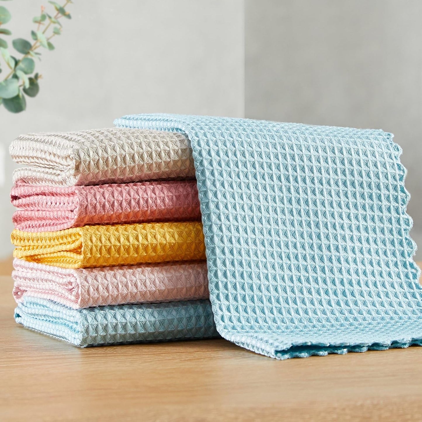 JOYMOOP Microfiber Cleaning Cloth, Reusable Absorbent Microfiber Cleaning Cloths, Kitchen Dish