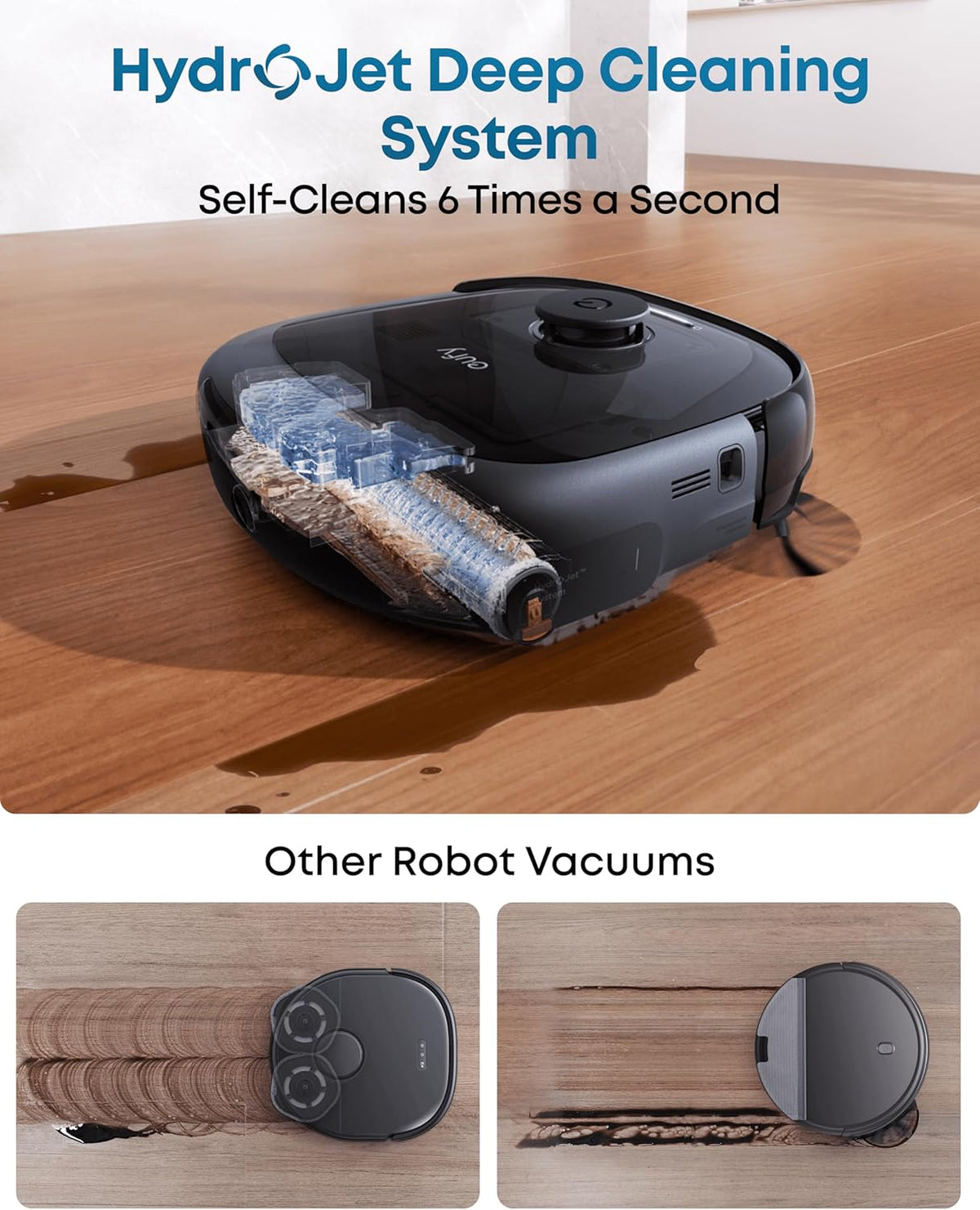 eufy Robot Vacuum E25, HydroJet System with Roller Mop, 20,000 Pa Turbo Suction, All-in-One Robot