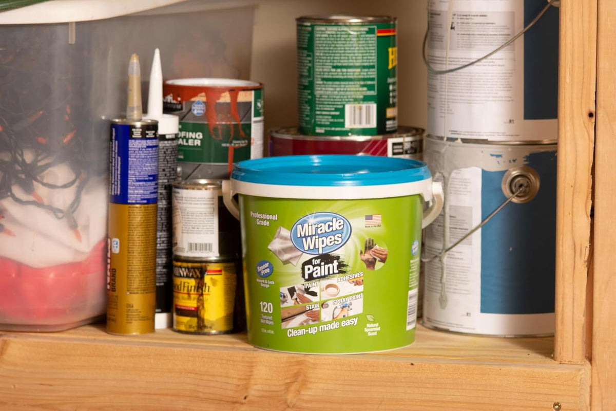 MiracleWipes for Paint Prep & Cleanup, Remove Tough Grime Build-Up, Wet Paint, Caulking, Epoxy