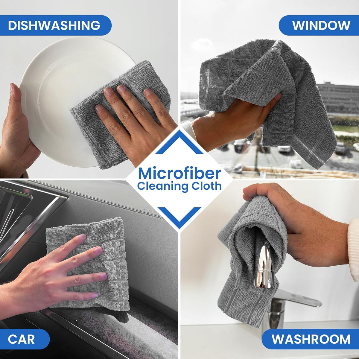 Greenfound Microfiber Cleaning Cloth Roll -80 Pack,Tear Away Towels for Car,Reusable Paper Towels