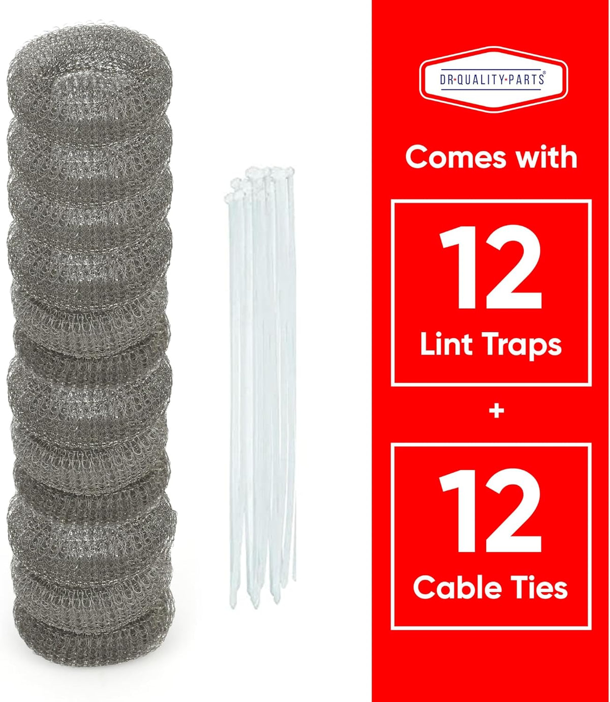 Washing Machine Lint Trap – Stainless Steel Hose Filter, Mesh Drain Catcher, Washer Sock Lint