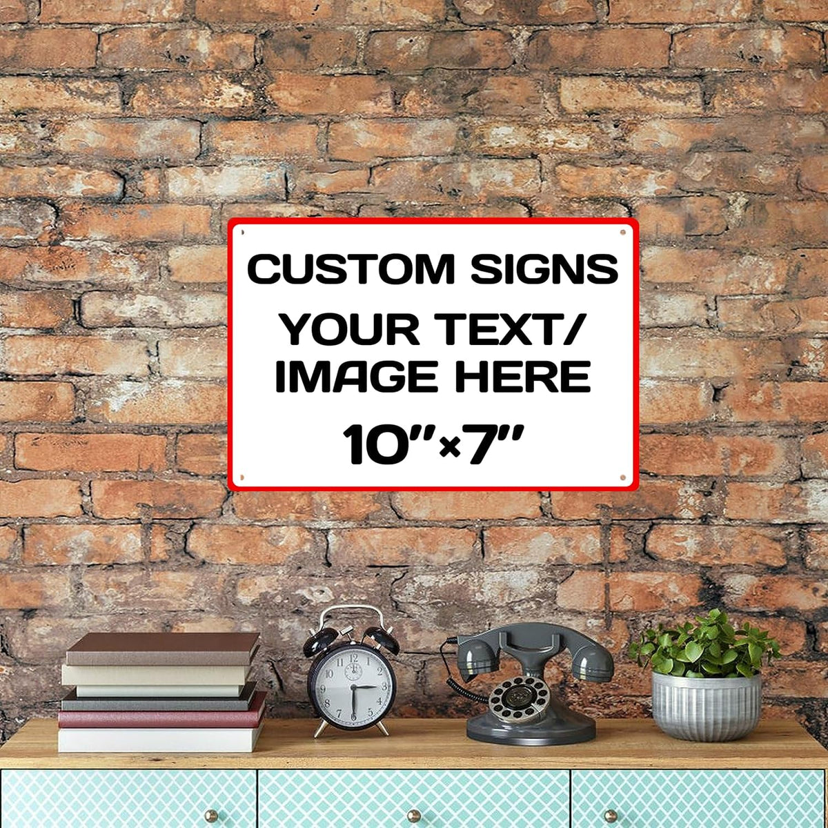 Aluminum Weatherproof Metal Sign - Multiple Sizes Custom Personalized Text and Picture, Traffic
