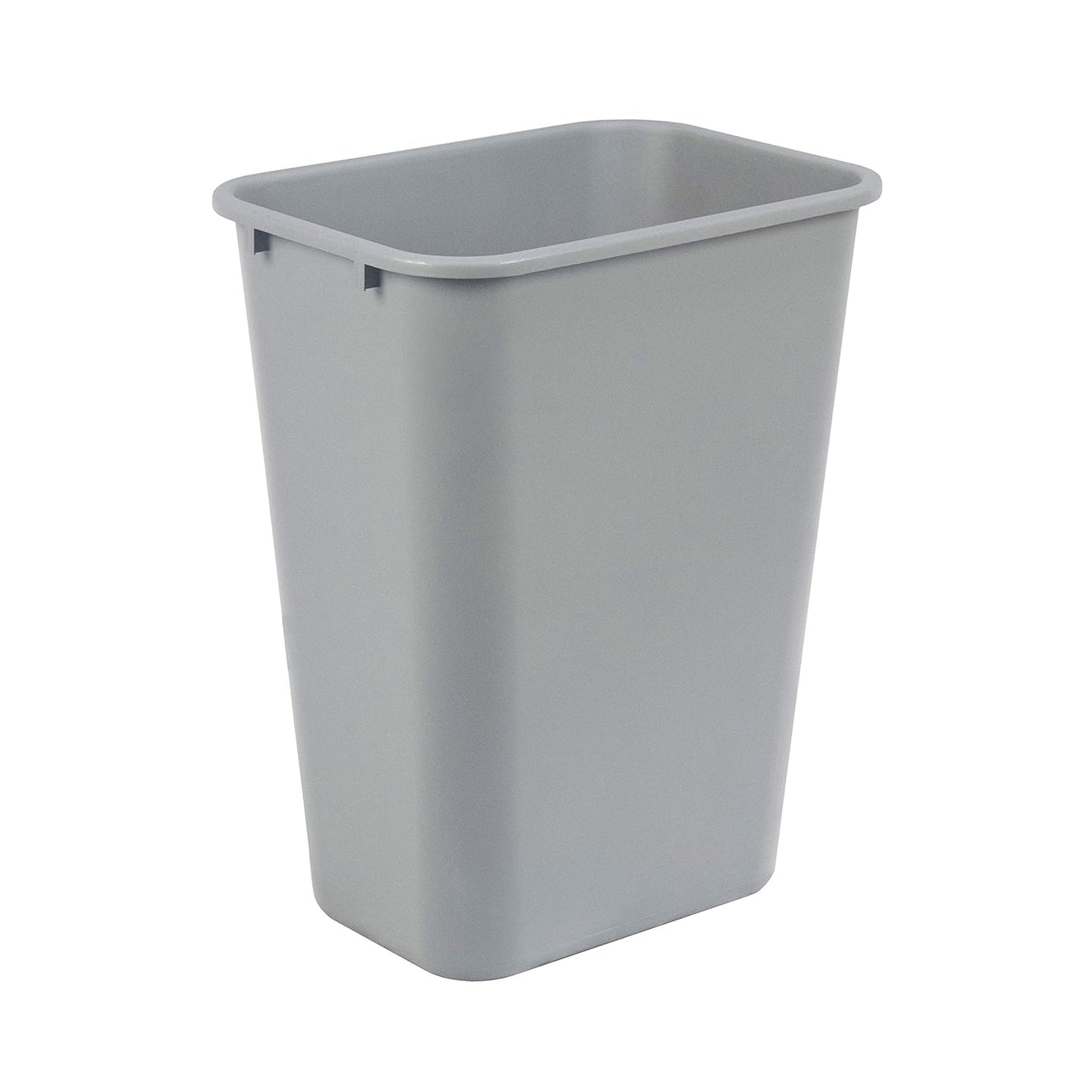 Amazon Basics Rectangular Commercial Office Wastebasket, 10 gallons (Pack of 1), Grey (Previously