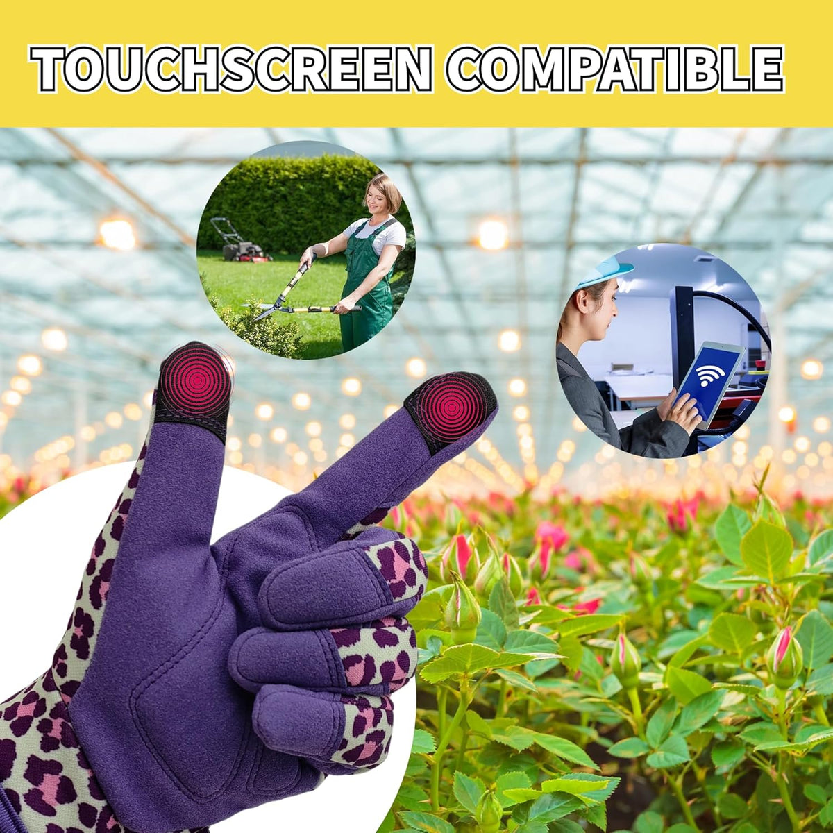 Thorn Proof&Puncture Resistant Gardening Gloves with Grip,Garden Gloves for Women, Leather Work