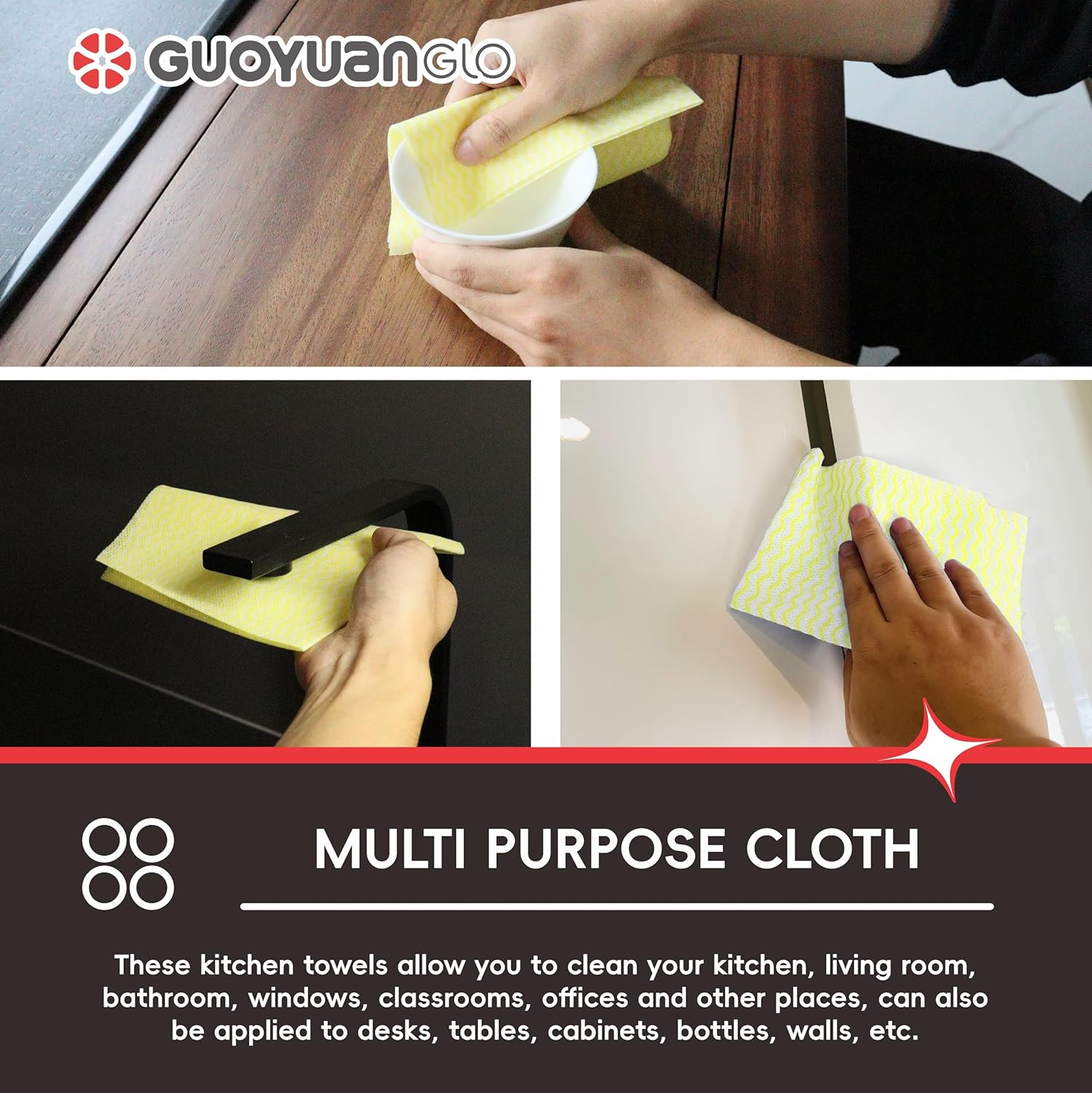 Disposable Dish Cloths Disposable Cleaning Towels Heavy Duty Reusable Cleaning Cloths Dish Rags for