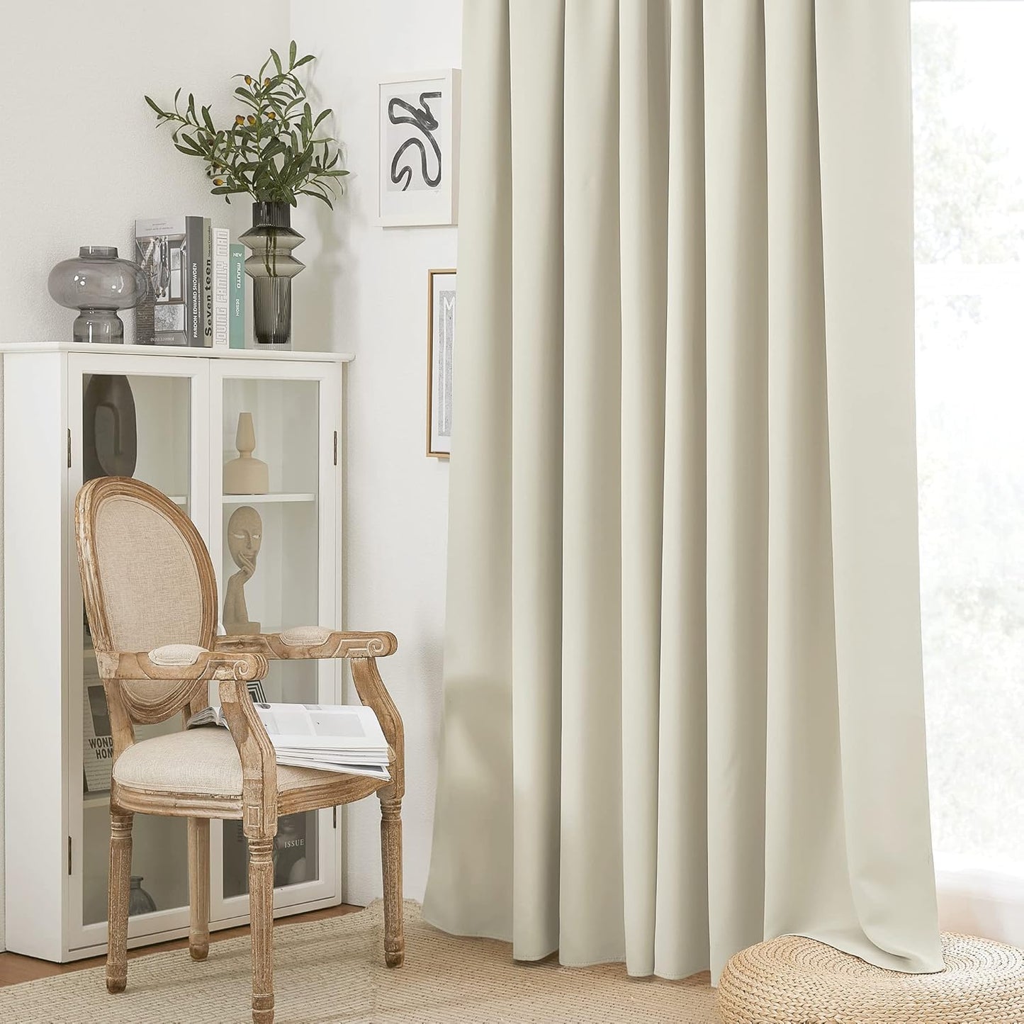 RYB HOME Blackout Curtains for Living Room, Large Window Shades for Bay Window Dining Parlor