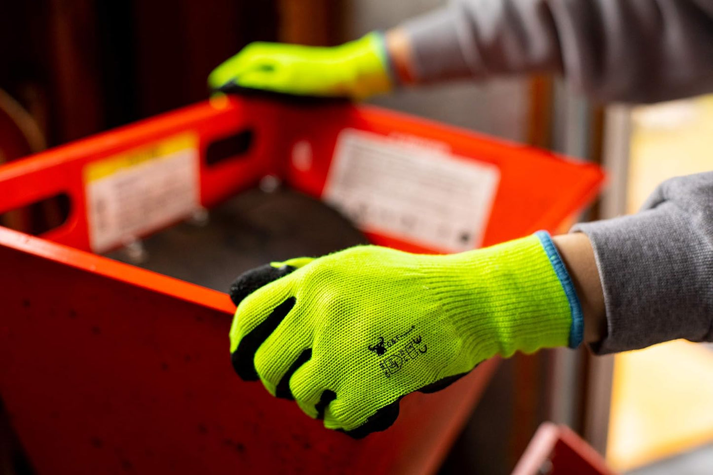 G & F Products G & F 1516 12 Pairs Pack Premium High Visibility Work and gardening Gloves for Men