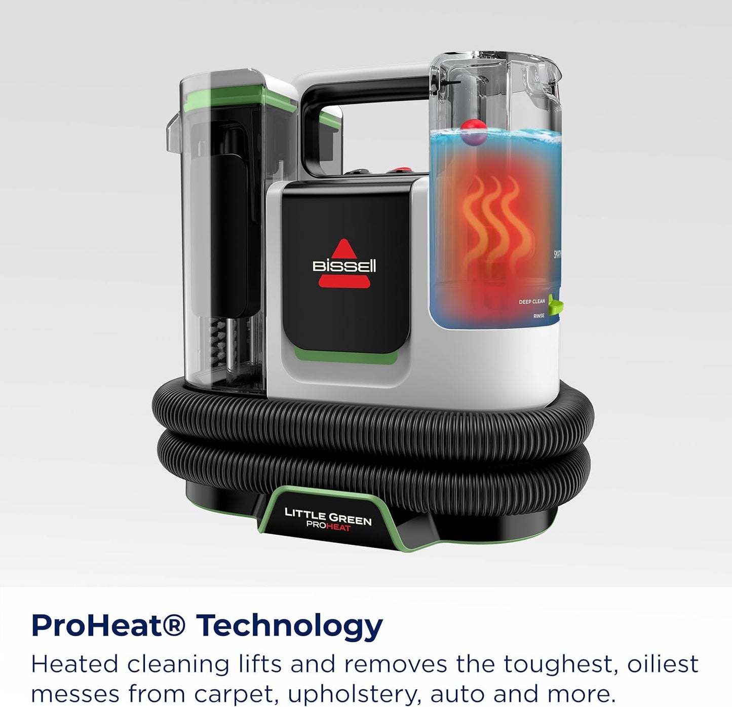 BISSELL Little Green ProHeat SmartMix, Portable Deep Cleaner, Self-Cleaning Tough Stain Tool and