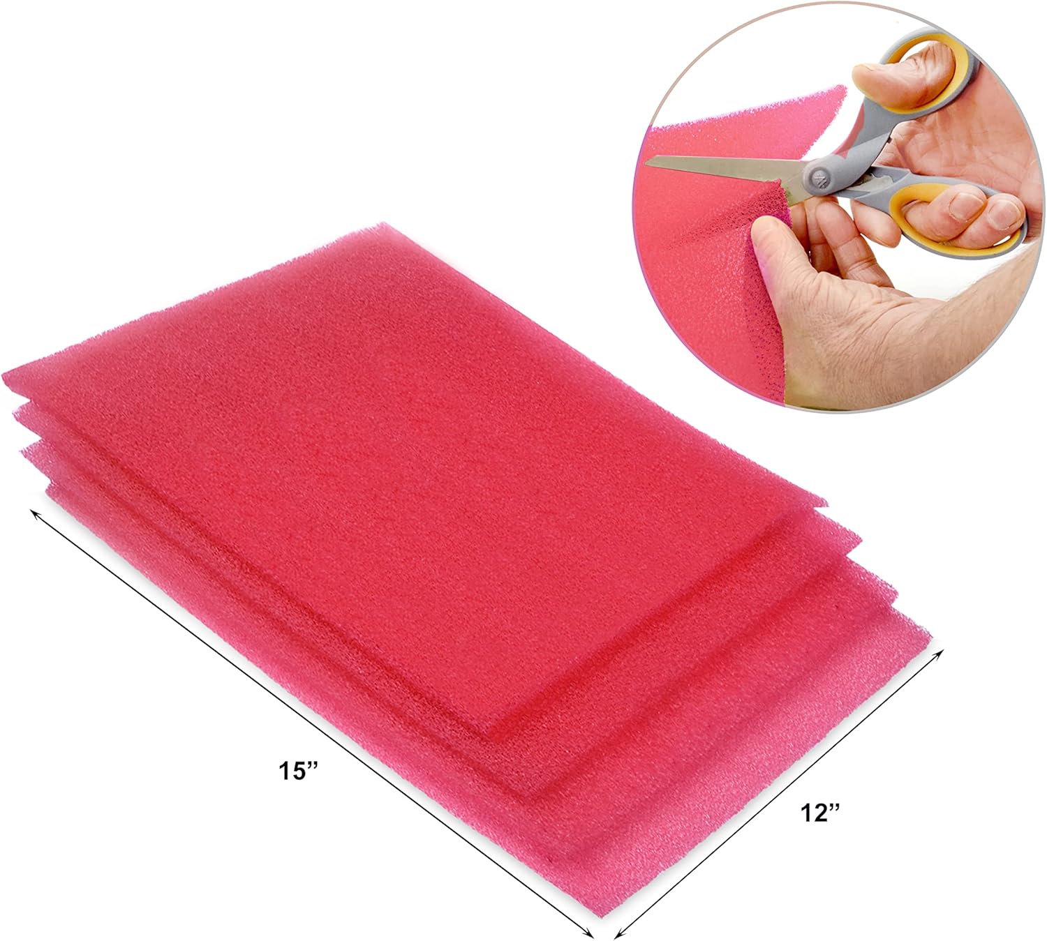 Dualplex® Fruit & Veggie Life Extender Liner for Fridge Refrigerator Drawers, 12x15 Inches (4 Pack)