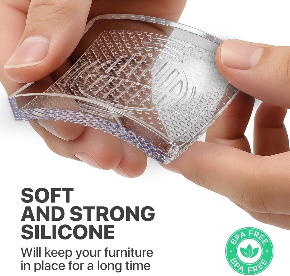 X-Protector Furniture Cups - 4 PCS 2.2" - Non Slip Furniture Pads for Hardwood Floors - Transparent