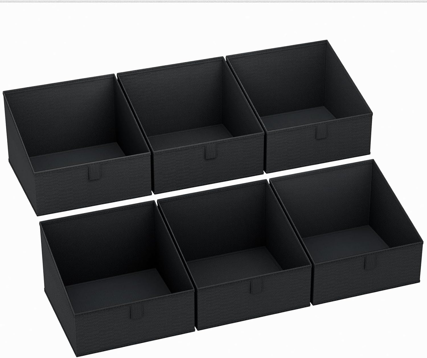 DIMJ Trapezoid Storage Bins for closet shelves, Closet Organzier Bins with Handle, Foldable Closet