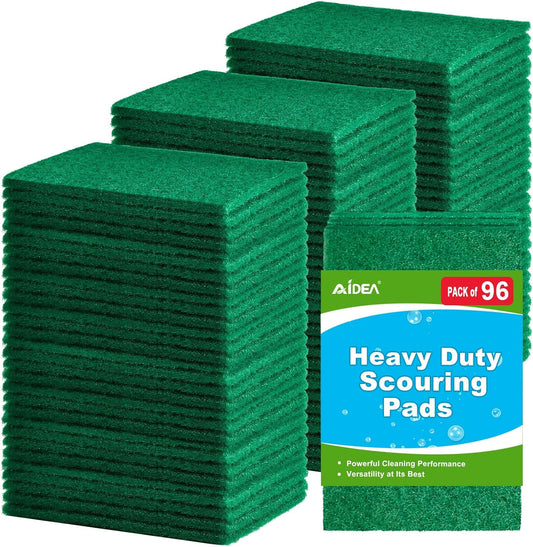 AIDEA Heavy Duty Scouring Pads, Dish Scrubber Pads for Household and Kitchen, Multipurpose Scour