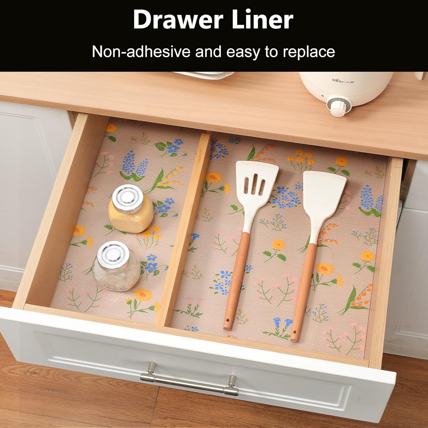 INNOLITES Non-Slip Shelf Liner – Cabinet & Drawer Liner Non-Adhesive – Waterproof Oil-Proof