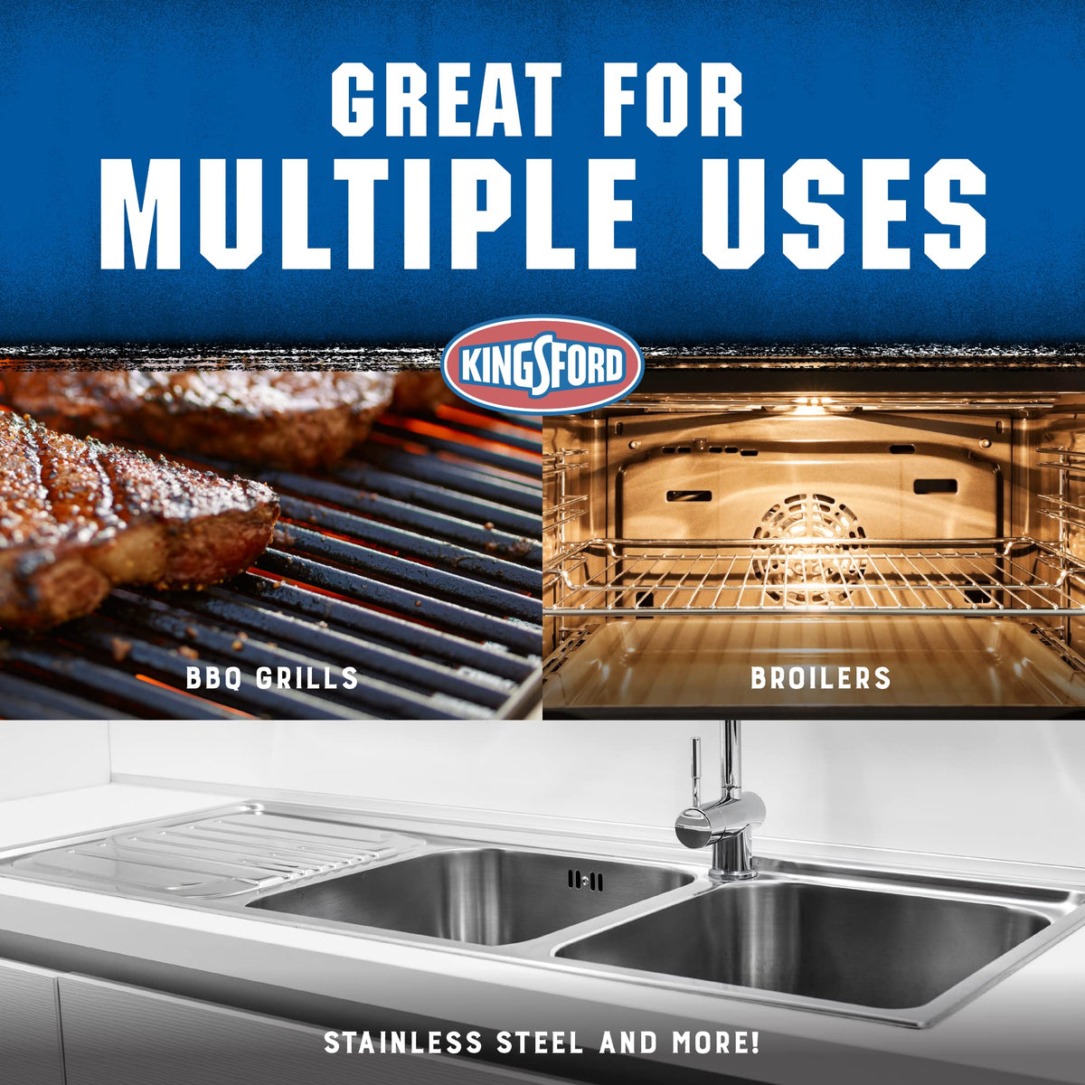 Kingsford Heavy Duty Foaming Grill Cleaner Spray, 14.5 Oz