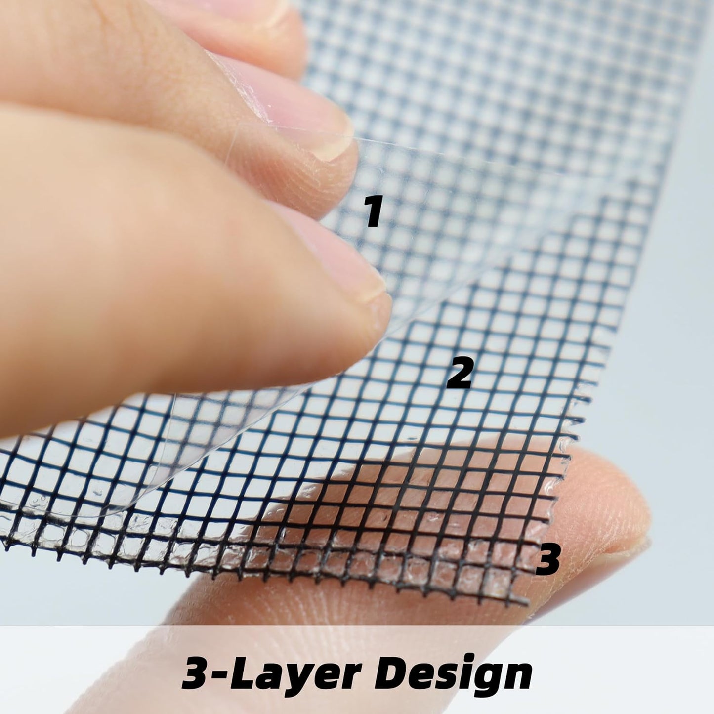 2IN Wide (16.4Ft/5.46Yd/Roll) Window Screen Repair Tape for Windows or Doors, 3-Layer Design