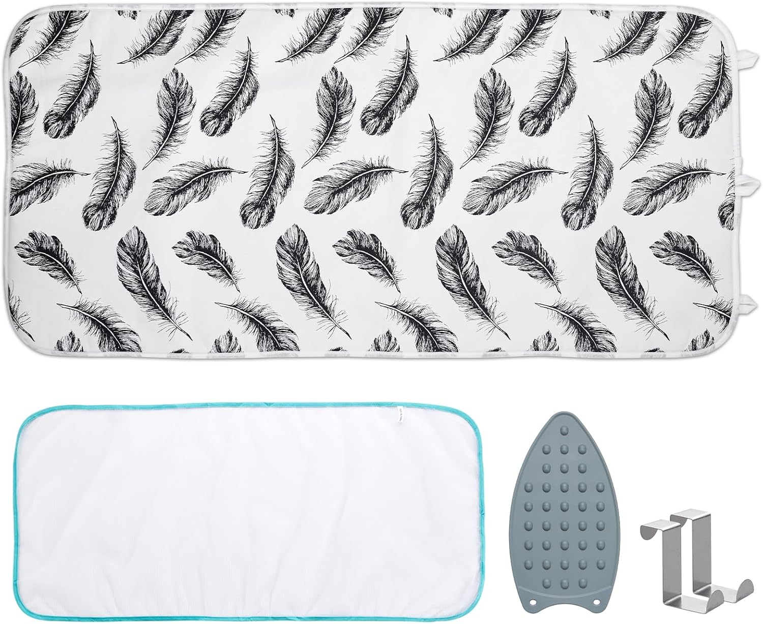 Seiritex Ironing Mat, Portable Ironing Pad 39.4 x 18.9 inch Table Top Iron Board 5 in 1 Travel Iron