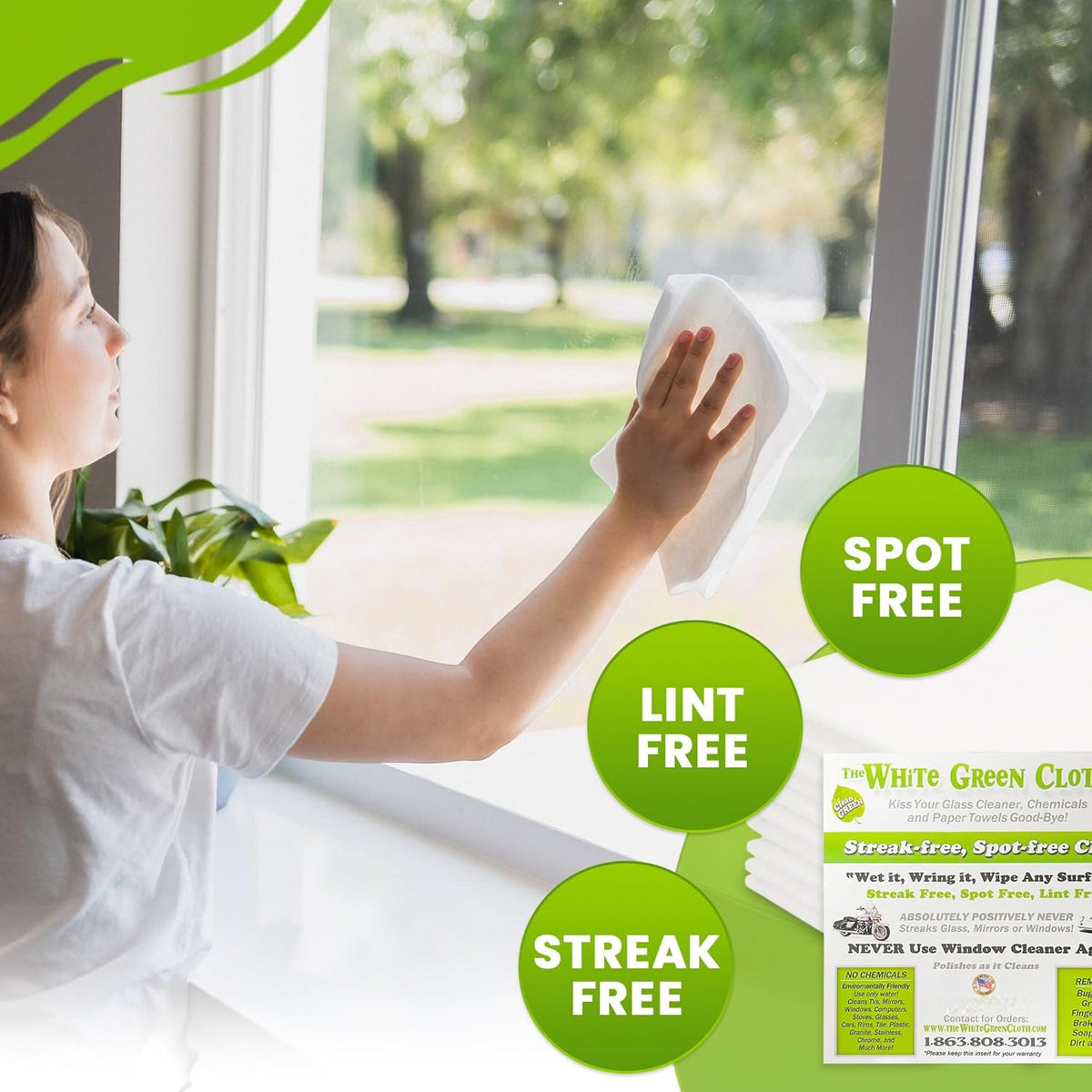 10-Pack Reusable Cleaning Cloths for Streak-Free Windows, Mirrors & All-Purpose Cleaning