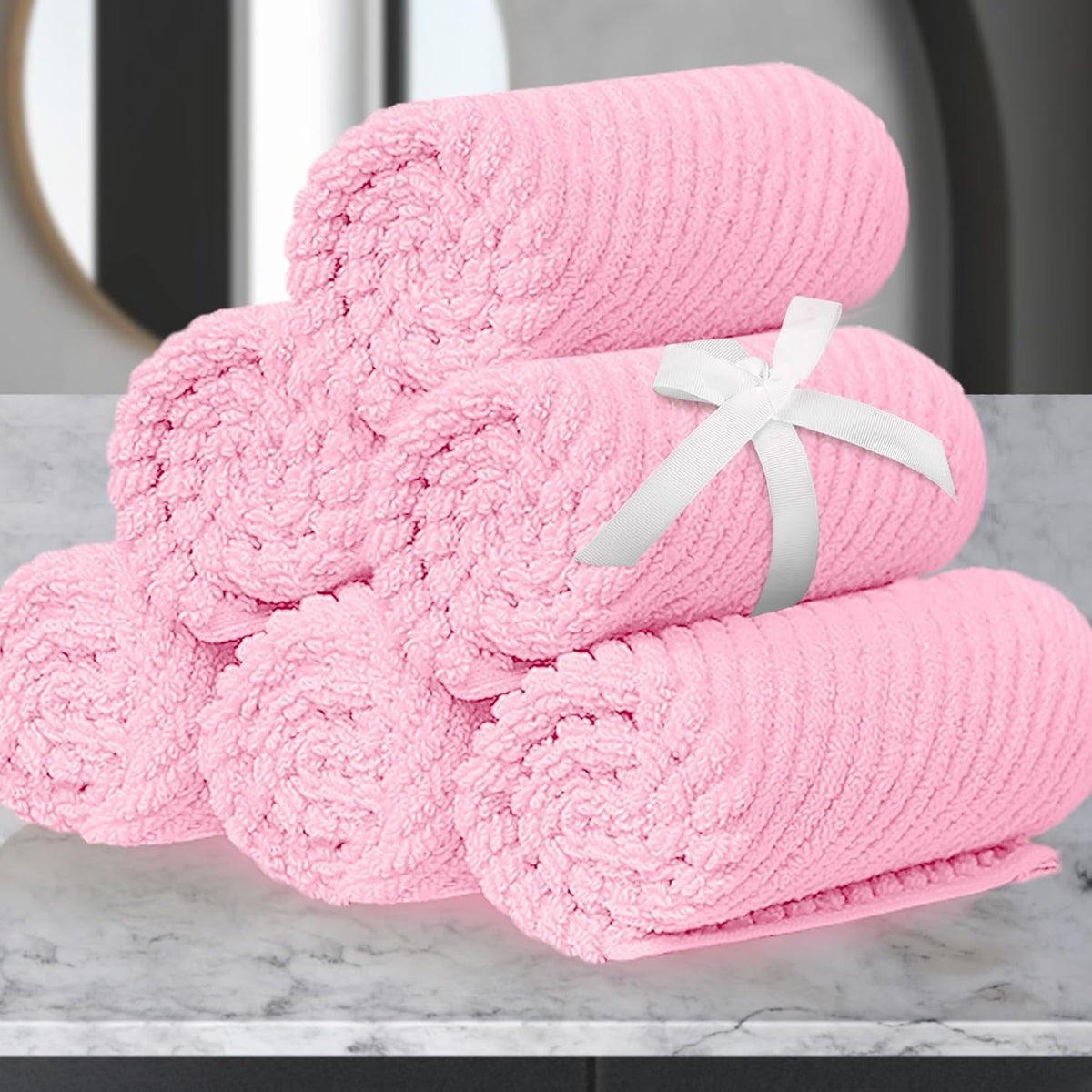 VOOVA & MOVAS Towels for Face, 13"x13" - 100% Cotton | Lightweight | Thick | Quick Dry | Soft |