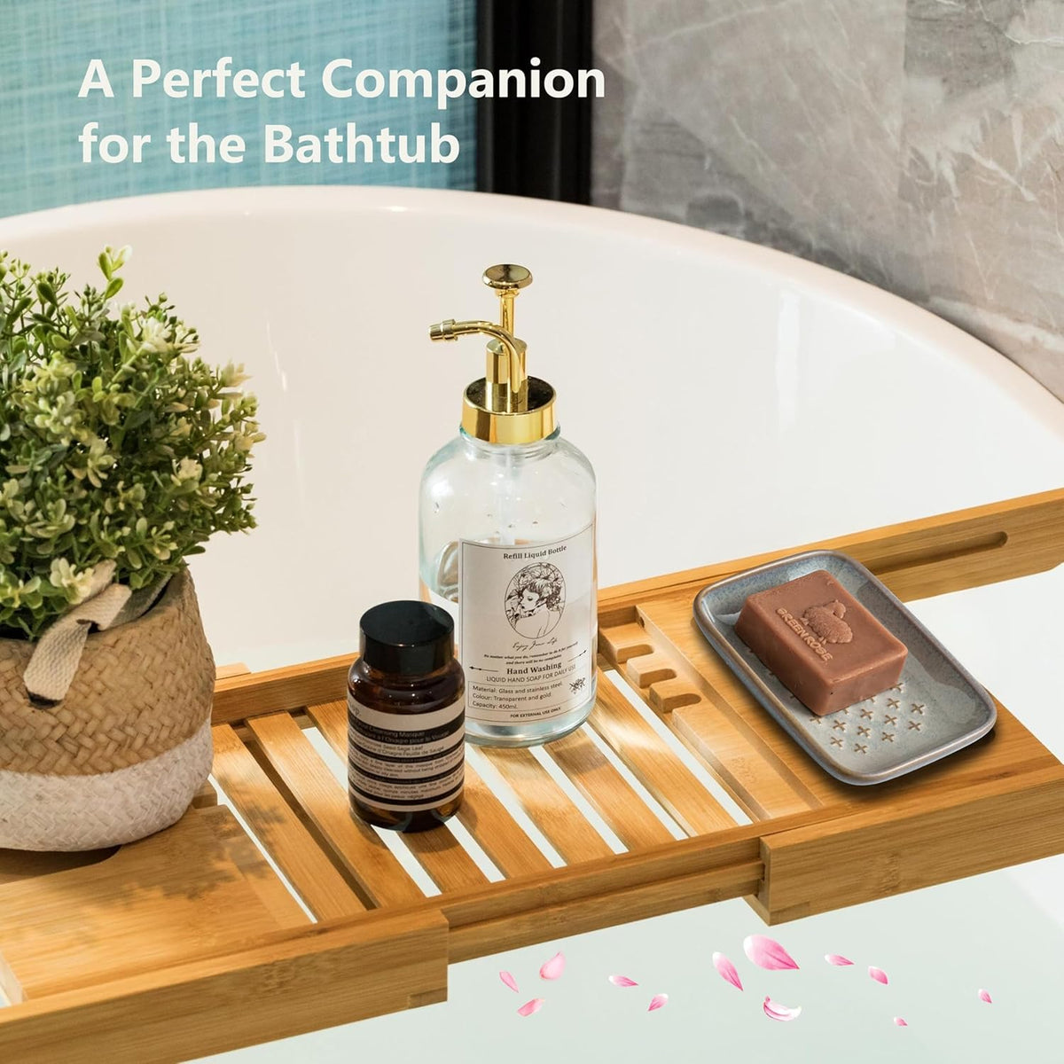 Gomakren Soap Dish, Shower Soap Holder, Ceramic Soap Dishes for Bar Soap Sponge Shampoo, Soap Saver