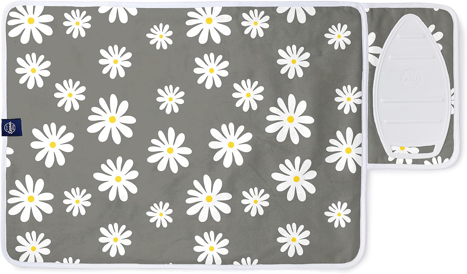 Encasa Homes Ironing Mat/Pad (Small 28"x20") with 3mm Padding & Silicone Iron Rest for Steam