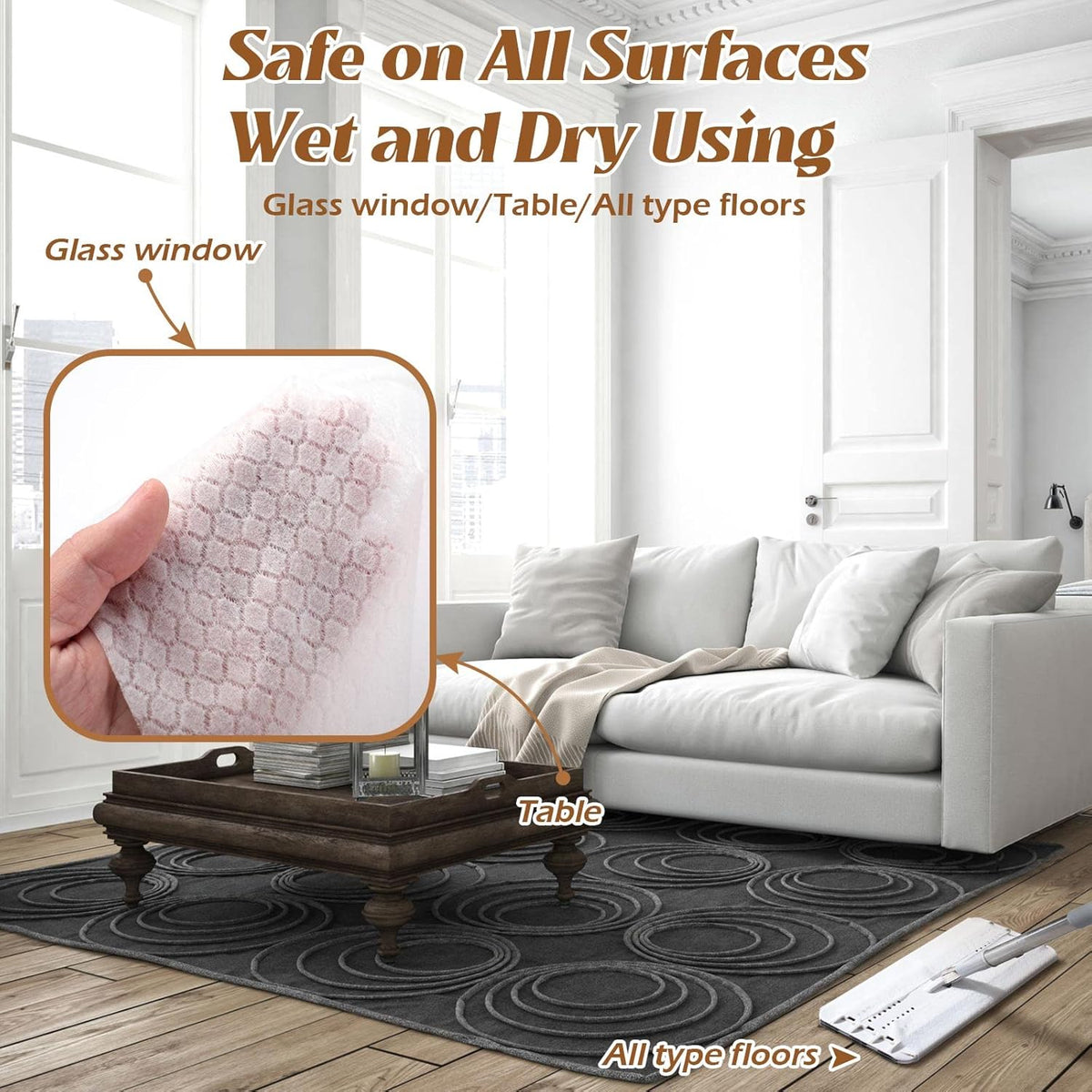 Hoolerry 900 Count Dry Sweeping Cloths Dry Mop Refills Sweeper Dusting Cloths Disposable Duster