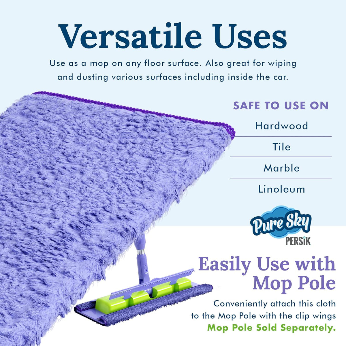 Pure-Sky Magic Deep Clean Cleaning Cloth – JUST ADD Water No Detergents Needed - Multipurpose Ultra