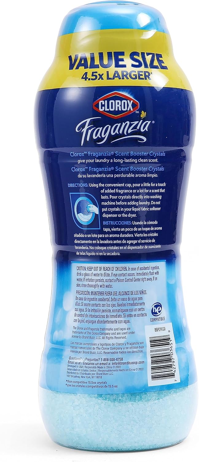 Clorox Fraganzia Laundry Scent Booster Crystals in Linen Scent - Scented In-Wash Freshener Beads