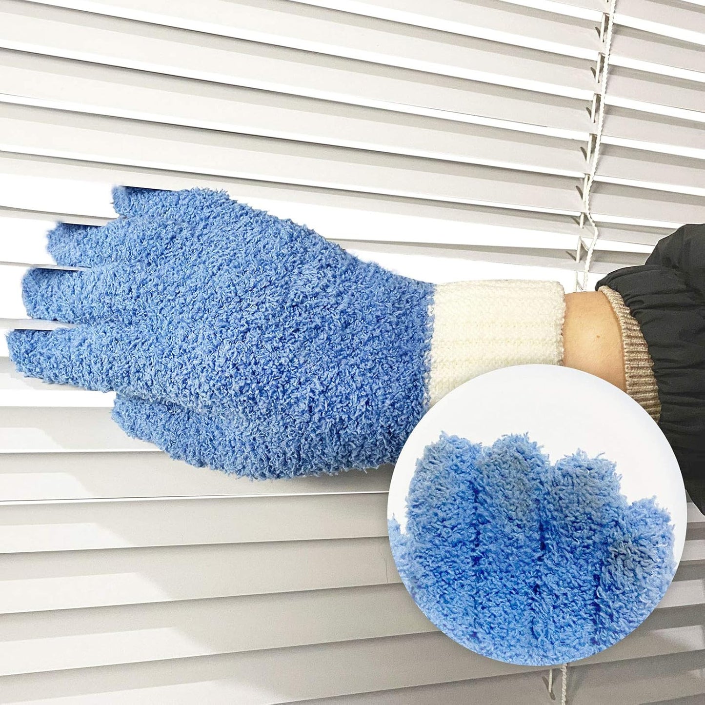 MIG4U Microfiber Dusting Gloves House Cleaning Glove for Blinds, Windows, Shutters, Furniture, and