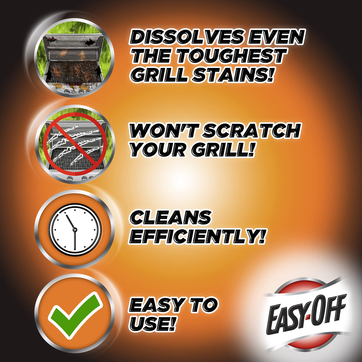 Easy Off 6233887981 14.5 oz Aerosol Can Easy-Off BBQ Grill Cleaner