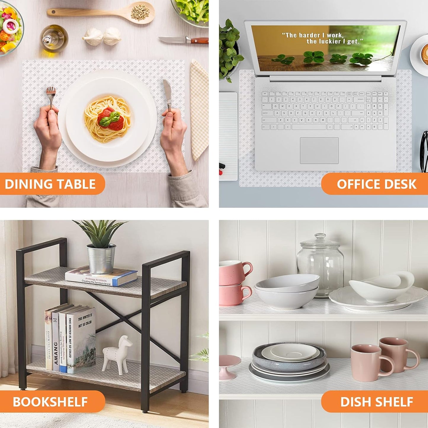 Shelf Liners for Kitchen Cabinets, Waterproof Kitchen Cupboard Liner, Refrigerator Liners and