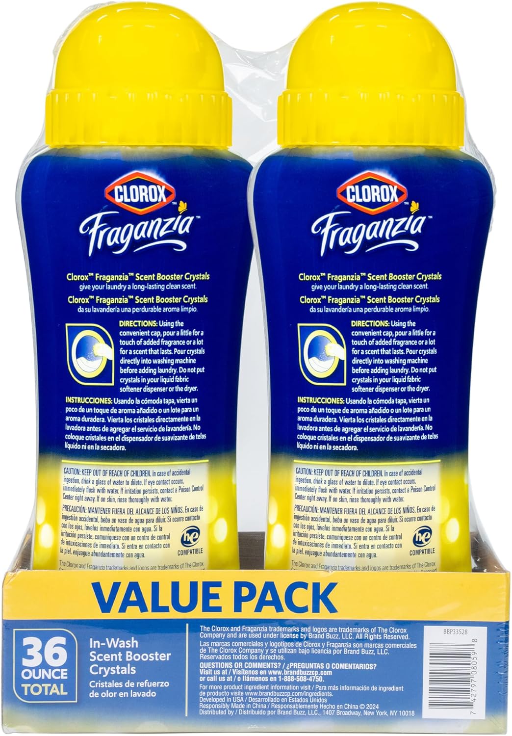 Clorox Fraganzia Laundry Scent Booster Crystals in Citrus Blossom Scent - Scented In-Wash Freshener