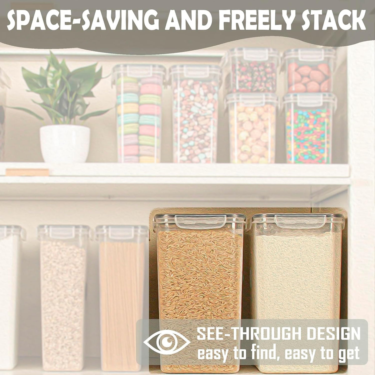 [2PC] 9.5L | 10 qt | 320 Oz Extra Large Airtight Food Storage Containers with Lids, Kitchen &
